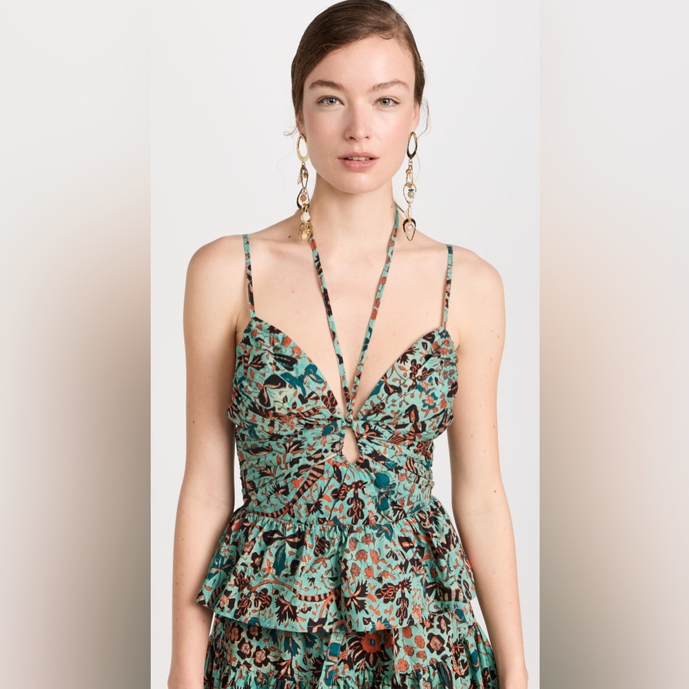 NWT Ulla Johnson Essie Strappy Halter Peplum Top